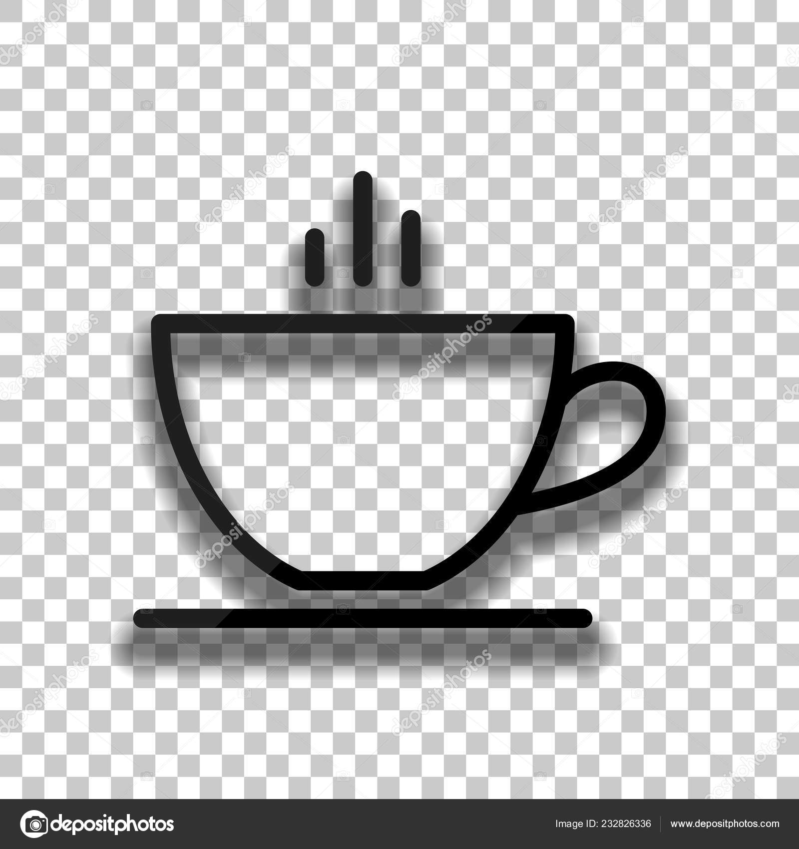 Coffee cup icon on transparent background tea Vector Image