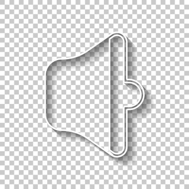 basit birim orta. Gölge şeffaf arka plan üzerinde beyaz anahat işaretiyle