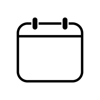 Basit takvimi, lineer, ince anahat