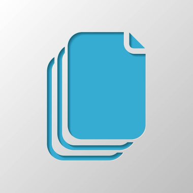 belge. basit siluet. Kağıt tasarımı. Gölge ile düzenlenen sembolü