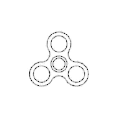 Değer değiştirici simgesi. Stres için bir oyuncak. Noktalı anahat siluet gölge beyaz arka plan üzerinde