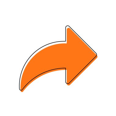 Ok ile pay kutsal kişilerin resmi. İzole simge siyah ince dağılımı ve farklı katmanlarda doldurma taşındı turuncu oluşan. Beyaz arka plan