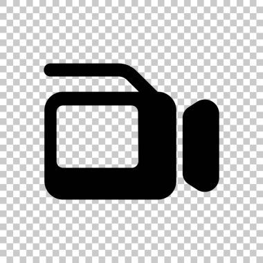 Video kamera ile perde. Saydam arka plan üzerinde.