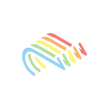 Basit ok, ileri. Gezinti simgesi. Basit ok, geriye doğru. Gezinti simgesi. Doğrusal sembolü ile ince bir çizgi. Bir çizgi stili. Beyaz arka plan üzerinde renkli izometrik simgeler yığını