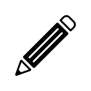 Beyaz arka plan üzerinde izole basit kalem simgesi