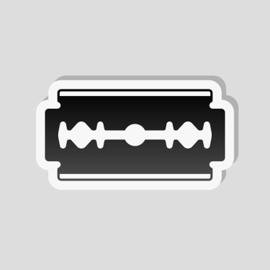 bıçak. basit siluet. Etiket tarzı ile beyaz ve gri arka plan üzerinde basit gölge