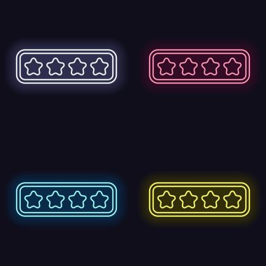 Pin kodu arabirim. Basit simgesi. Neon işareti kümesi. Koyu arka plan üzerinde casino tarzı. Seamless modeli