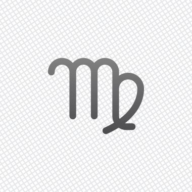 Astrolojik işaret. Başak basit simgesi. Kılavuz arka plan üzerinde