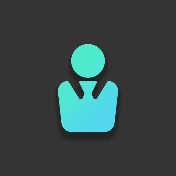 Icône Homme Affaires Concept Logo Coloré Avec Ombre Douce Sur — Image vectorielle