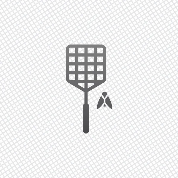 Fly Swatter Insecte Simple Icône Sur Fond Grille — Image vectorielle