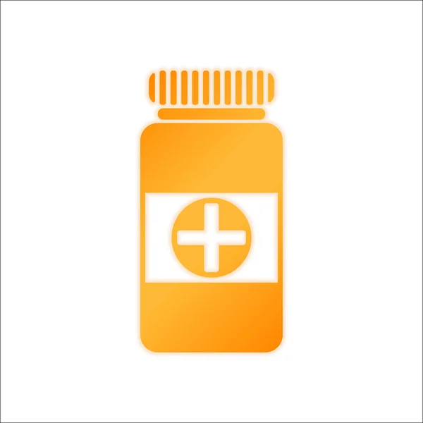 Bank Piller Ikonen Orange Logga Med Svagt Ljus Vit Bakgrund — Stock vektor
