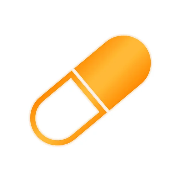 Tablett Ikon Orange Logga Med Svagt Ljus Vit Bakgrund — Stock vektor