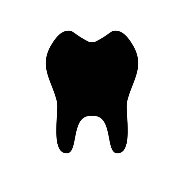 Tooth Simple Icon Black Icon White Background — Stock Vector