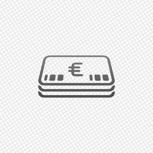 Sada Euro Peníze Nebo Poukazy Obchodní Ikonu Pozadí Tabulky — Stockový vektor