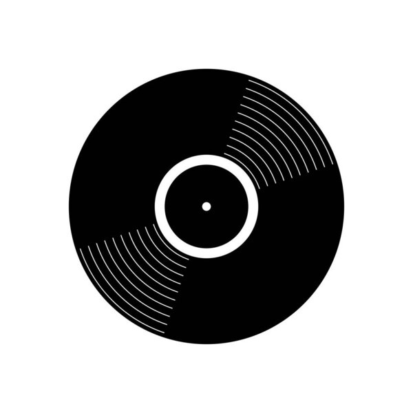 vinyl icon. Black icon on white background