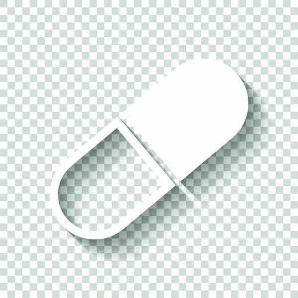 Значок Планшета Біла Ікона Тіні Прозорому Фоні — стоковий вектор