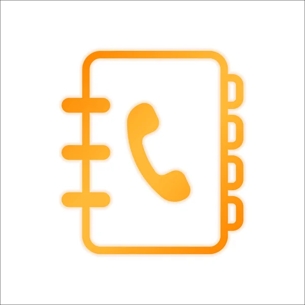 Cím Könyv Val Telefon Aláírja Borítón Egyszerű Ikonra Lineáris Szimbólum — Stock Vector