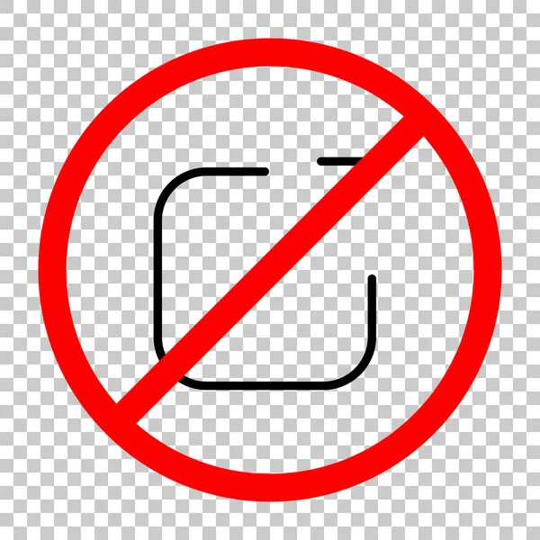 注销或上传 对角线箭头出正方形 不允许 红色警告标志中的黑色对象 背景透明 — 图库矢量图片