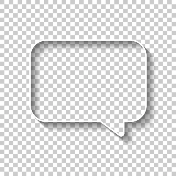 Basit metin bulut. Gölge şeffaf arka plan üzerinde beyaz anahat işaretiyle