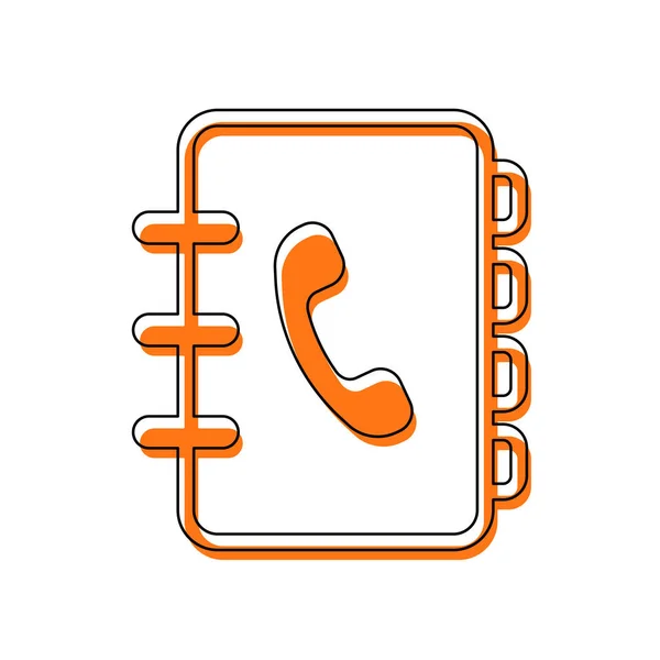 Książki Adresowej Telefonu Zaloguj Się Okładce Ikoną Simple Liniowy Symbol — Wektor stockowy