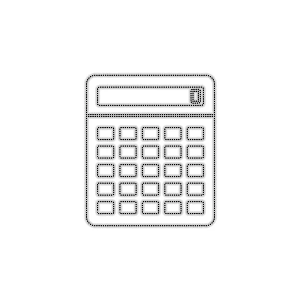 Значок Калькулятора Точечный Силуэт Тенью Белом Фоне — стоковый вектор