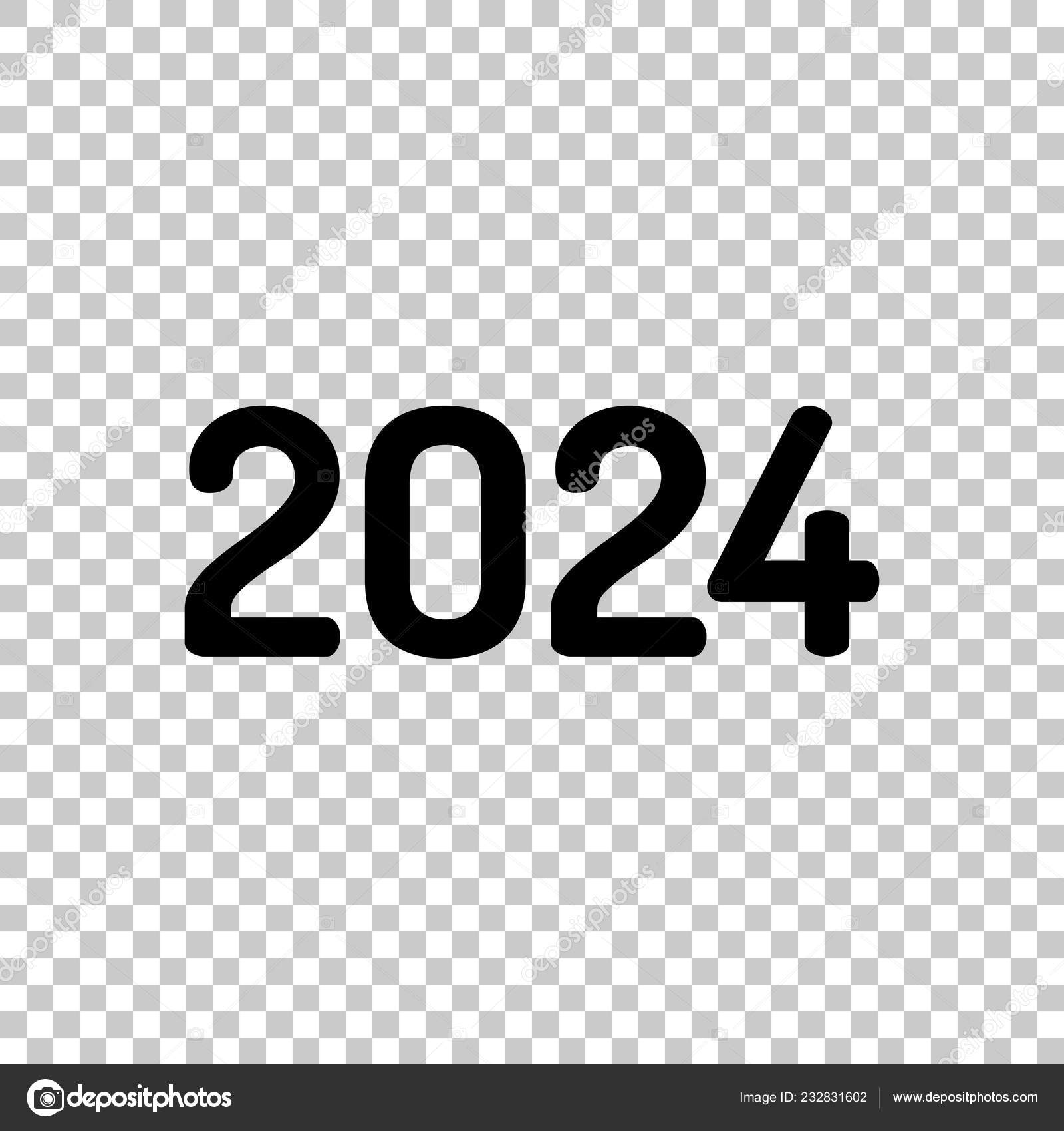 numéros 2024 nouvelle année. Illustration vectorielle de lettrage