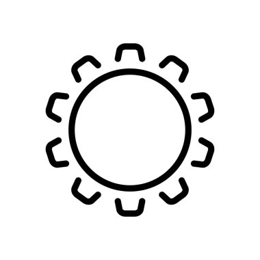 Basit dişli veya ayar. Doğrusal simgesi, ince anahat