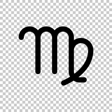 Astrolojik işaret. Başak basit simgesi. Saydam arka plan üzerinde.