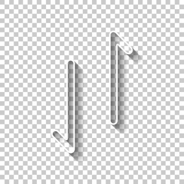 Yukarı ve aşağı okları, download ve upload. Doğrusal, ince anahat. Gölge şeffaf arka plan üzerinde beyaz anahat işaretiyle
