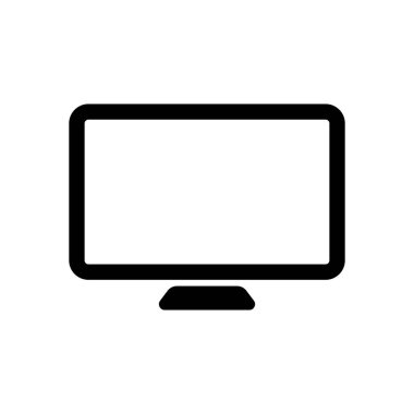 Bilgisayar monitörü veya modern Tv. basit simgesi