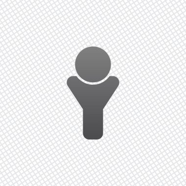 Basit erkek sembolü. Adam simgesi. Kılavuz arka plan üzerinde