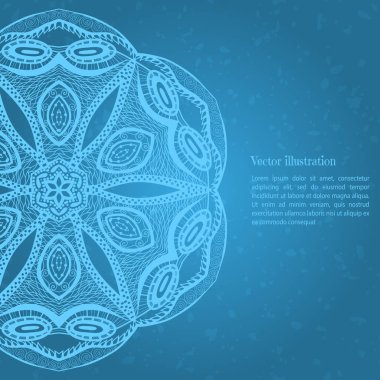 Mandala kartıyla. Vintage afiş süsleme ile