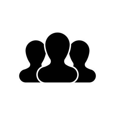 Takım, birkaç kişi beyaz arka plan üzerinde izole 