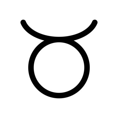 Astrolojik işaret. Toros basit simgesi. Beyaz arka planda siyah