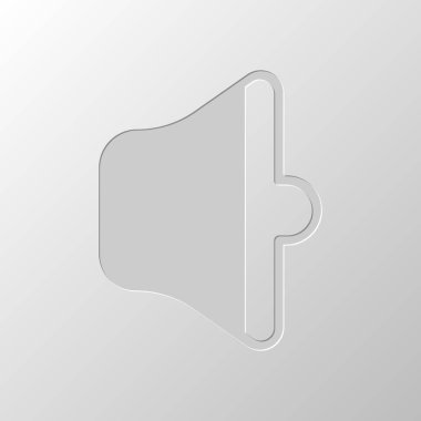 basit birim orta. Kağıt tasarımı. Düzenlenen sembolü. Çekirdeksiz stili