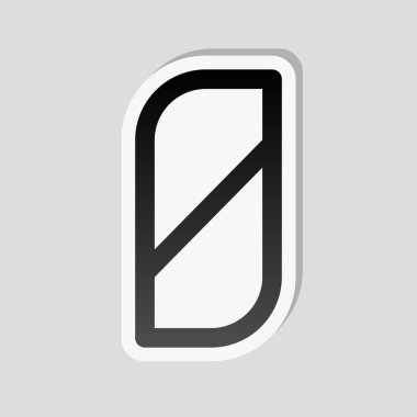 Sayı 0, sayısal, sıfır. Etiket tarzı ile beyaz ve gri arka plan üzerinde basit gölge