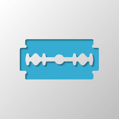 bıçak. basit siluet. Kağıt tasarımı. Gölge ile düzenlenen sembolü