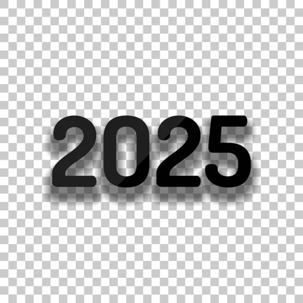 2025 아이콘입니다 받으세요 배경에 부드러운 그림자와 아이콘 — 스톡 벡터