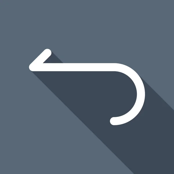 Einfacher Pfeil Rückwärts Navigationssymbol Lineares Symbol Mit Dünnem Strich Einzeiliger — Stockvektor