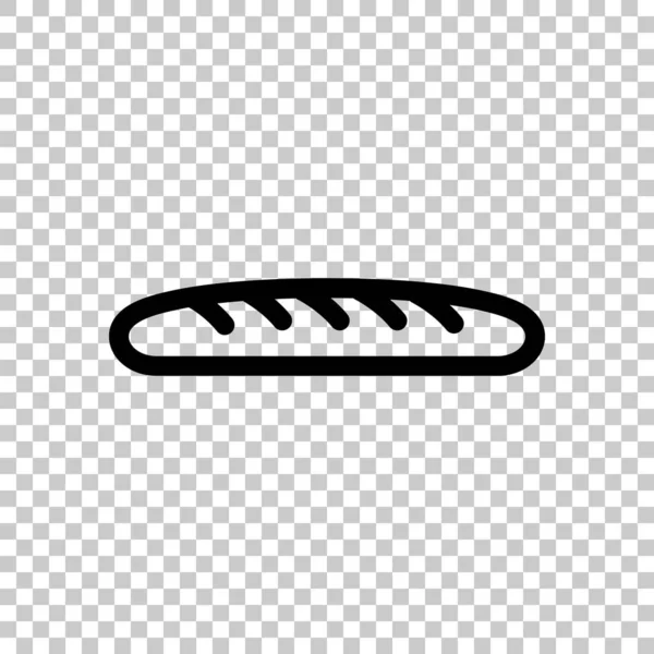 Kontur Bröd Ikonen Bageri Symbol Svart Symbol Transparent Bakgrund — Stock vektor
