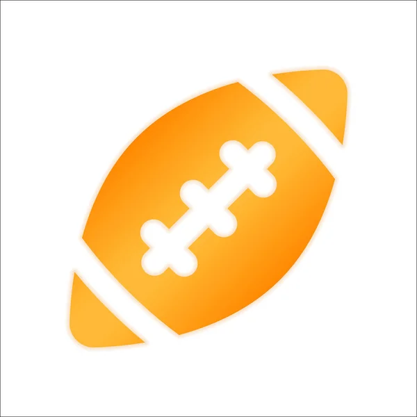 Логотип Американского Футбола Простая Икона Регби Мяча Оранжевый Знак Низким — стоковый вектор