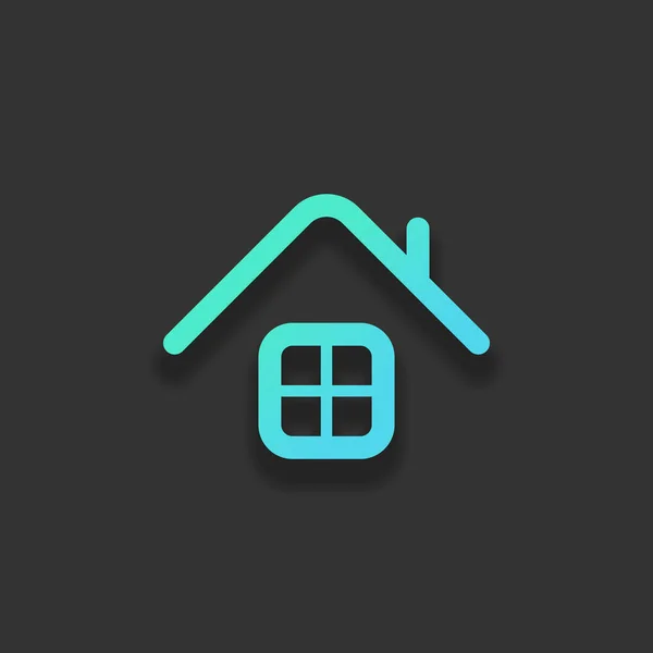 Icono Casa Simple Concepto Logotipo Colorido Con Sombra Suave Sobre — Vector de stock