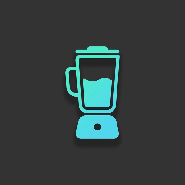 Einfaches Mixer Symbol Elektronischer Küchenmixer Farbenfrohes Logo Konzept Mit Sanftem — Stockvektor