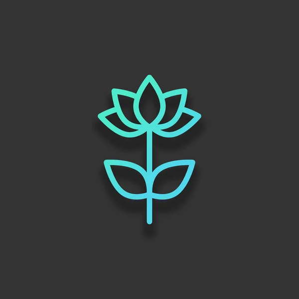 Enkel Blomma Symbol Linjär Ikonen Färgglada Logo Koncept Med Mjuk — Stock vektor