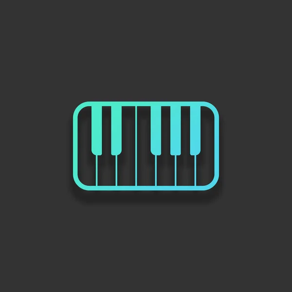 Icône Clavier Piano Concept Logo Coloré Avec Ombre Douce Sur — Image vectorielle