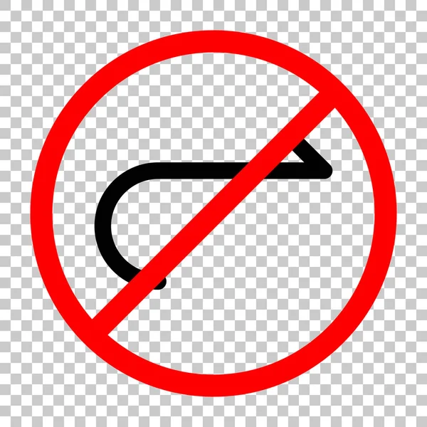 简单的箭头 导航图标 简单的箭头 导航图标 带有细线的线性符号 一行样式 不允许 红色警告标志中的黑色对象 背景透明 — 图库矢量图片