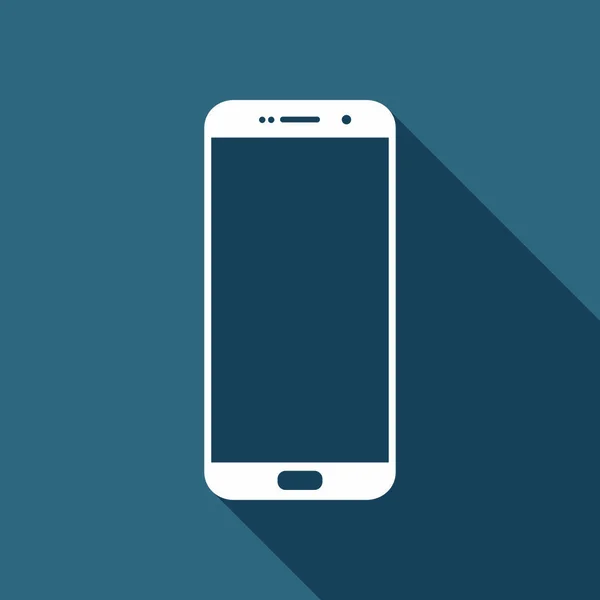 Metin simgesi. Uzun Gölge arka plan üzerinde beyaz düz simgesi