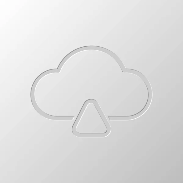 Ikonę Chmury Prosty Przesyłania Konspektu Liniowy Symbol Cienkie Kontury Projekt — Wektor stockowy