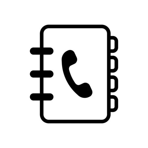 Adresář Telefonem Podepsat Obálce Jednoduché Ikony Lineární Symbol Tenký Obrys — Stockový vektor