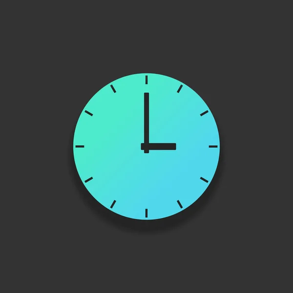 Ícone Relógio Simples Conceito Logotipo Colorido Com Sombra Suave Fundo — Vetor de Stock
